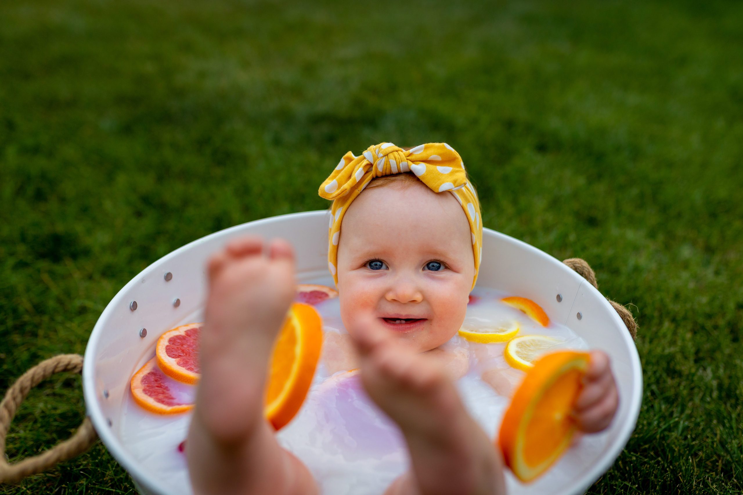 Fruit Milk Bath with little Miss H in Calgary